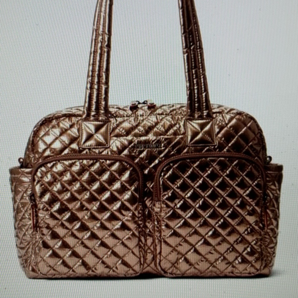 MZ Wallace Nik Travel bag in beautiful Copper Metallic….Brand New